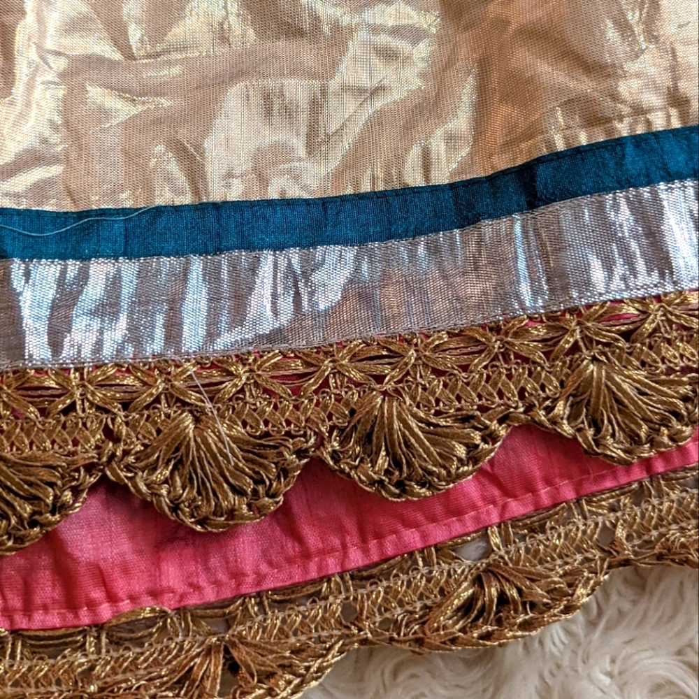 Ombre Metallic Kurta Indian Pakistani Dress - Picture 15 of 16